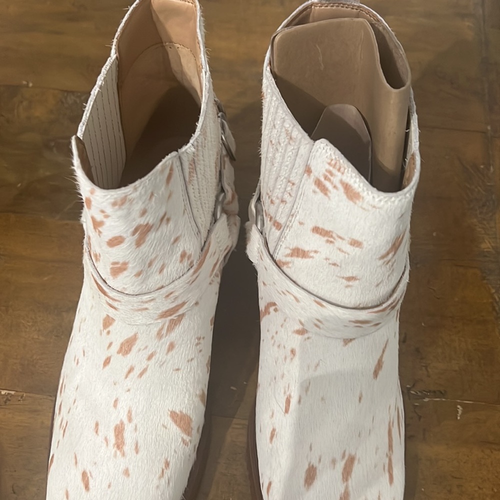 Anthropologie Sam Edelman Bellamie Calf Hair Ankle Boots 11 New no box - Picture 5 of 7